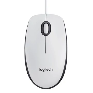 Logitech egér fehér vezetékes USB M100