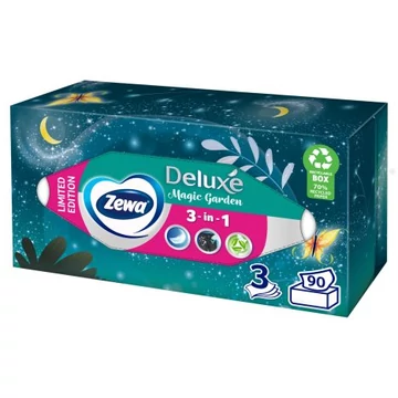 Zewa Deluxe Limited Edition dobozos papír zsebkendő 3 rétegű 90 db
