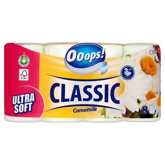 Ooops! wc papír 8 tekercs 3rétegű classic kamilla