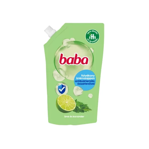 Baba folyékony szappan utántöltő 500ml antibakteriális lime és koriander