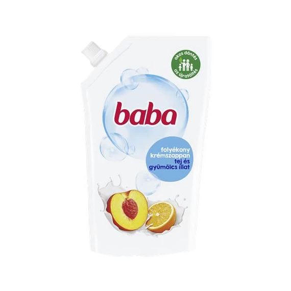 Baba folyékony szappan utántöltő 500ml tej-gyümölcs