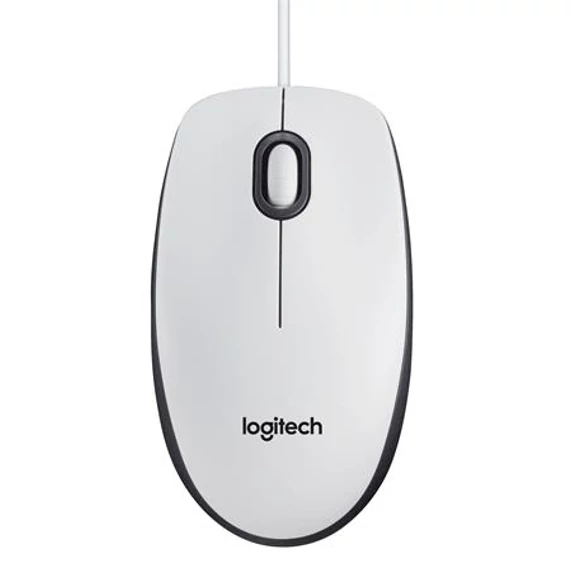 Logitech egér fehér vezetékes USB M100