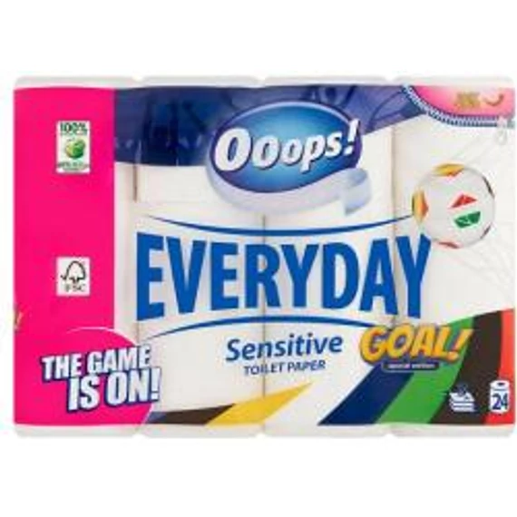 Ooops! Everyday Goal wc papír 24 tekercs 3rétegű sensitive