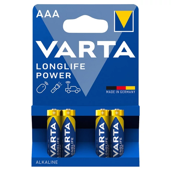 Varta Longlife Power 4db AAA mikroceruza elem