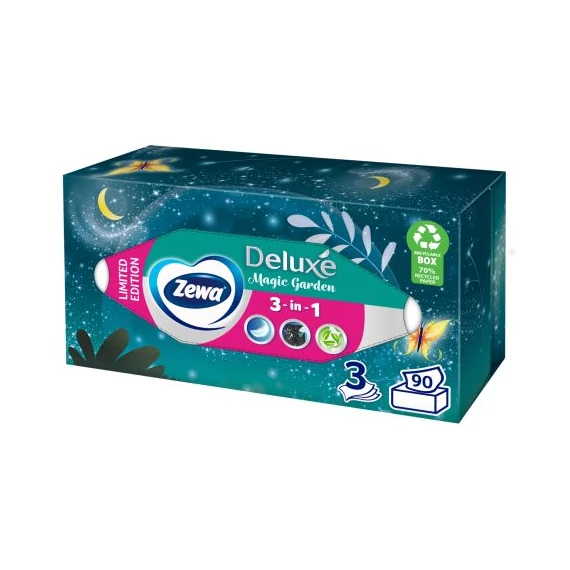Zewa Deluxe Limited Edition dobozos papír zsebkendő 3 rétegű 90 db